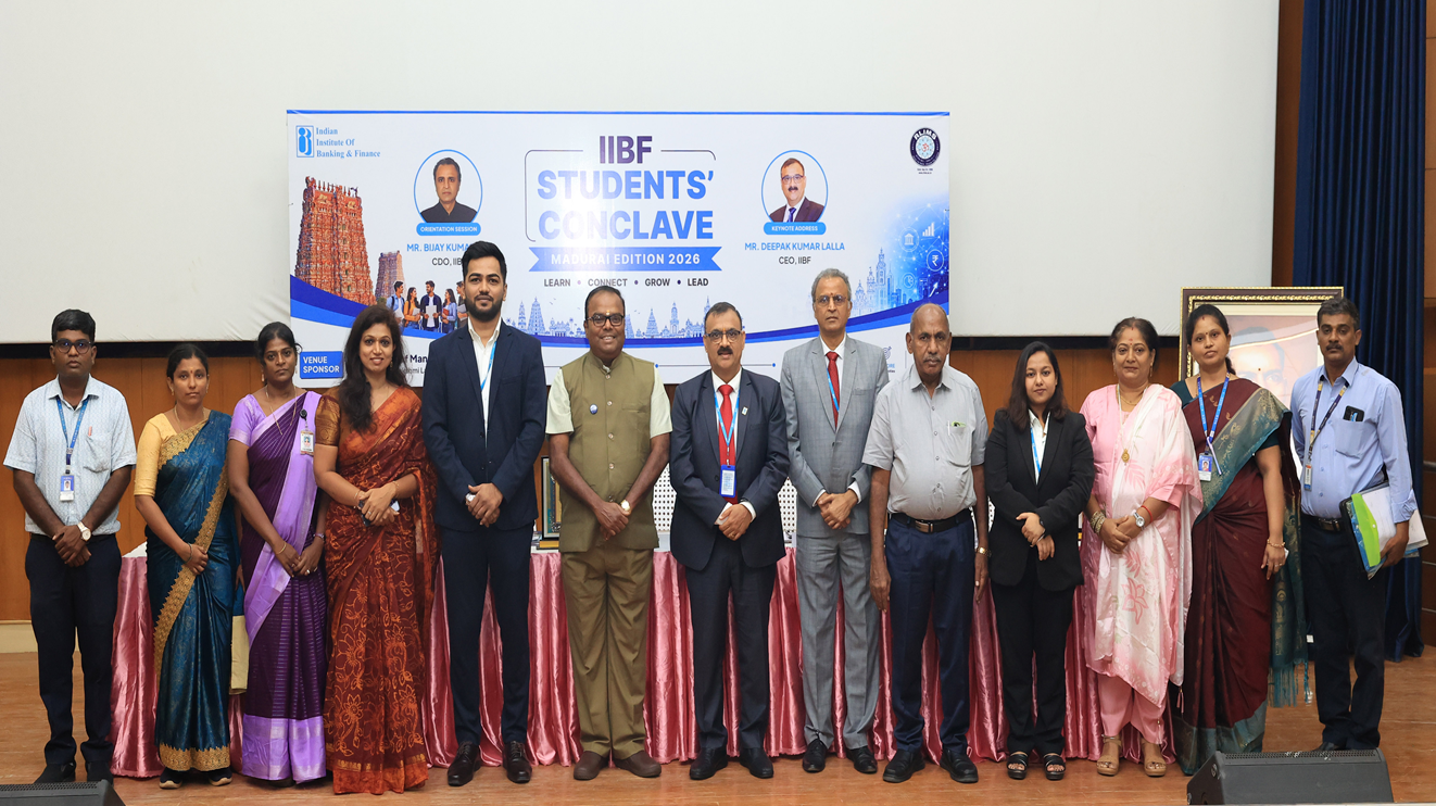 IIBF Conducts Students’ Conclave – Madurai Edition 2026 at R.L. Institute Of Management Studies, Madurai (A unit of Subbalakshmi Lakshmipathy College of Science)